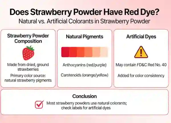 ストロベリーパウダーには赤い色素が含まれていますか?
